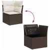 6-delars Trädgårdsoffset med Kuddar - Grå Poly Rattan vidaXL 55 x 55 x 37 cm – miniatyr 12