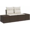 6-delars Trädgårdsoffset med Kuddar - Grå Poly Rattan vidaXL 55 x 55 x 37 cm – miniatyr 4