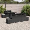 6-delars Trädgårdsoffset med kuddar, svart poly rattan vidaXL 100 x 55 x 73 cm – miniatyr 3