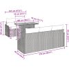 6-delars trädgårdssoffa med kuddar svart polyrotning akacia vidaXL Stor – miniatyr 10
