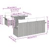 6 Delars Trädgårdssoffan med Kuddar - Svart Poly Rattan Akacia vidaXL 100 x 55 x 73 cm – miniatyr 10