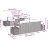 6-delars trädgårdssoffset med kuddar, ljusgrå poly-rattan vidaXL 100 x 55 x 73 cm – miniatyr 10