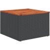 6-delars utesoffa med kuddar i svart polyrotting och akacia vidaXL 55 x 55 x 37 cm – miniatyr 6