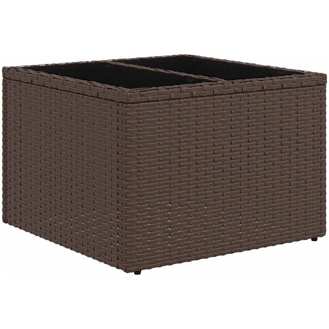 6-delat Trädgårdsoffa Set med Dynor Grå Poly Rattan vidaXL Stor – bild 8