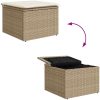 6-delat trädgårdsoffasätt med kuddar brunt poly rattan vidaXL Stor – miniatyr 11