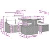 6-delat trädgårdssoffset med kuddar Beige poly konstrotting vidaXL 55 x 55 x 37 cm – miniatyr 12