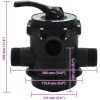 6-vägsventil för sandfilter ABS 1,5" vidaXL – miniatyr 11