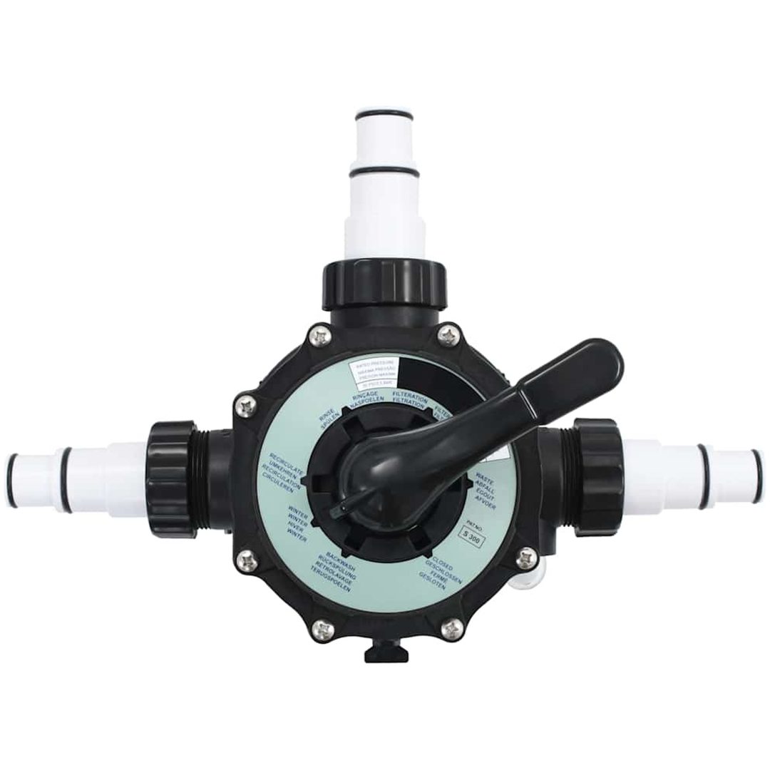 6-vägsventil för sandfilter ABS 1,5" vidaXL – bild 3