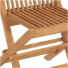 7-dela trädgårdsmatsalsset massivt trä teak vidaXL Mellan – miniatyr 10