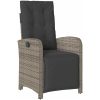 7-delad trädgårds matgrupp med kuddar grå poly rattan vidaXL 6 - Sits – miniatyr 5