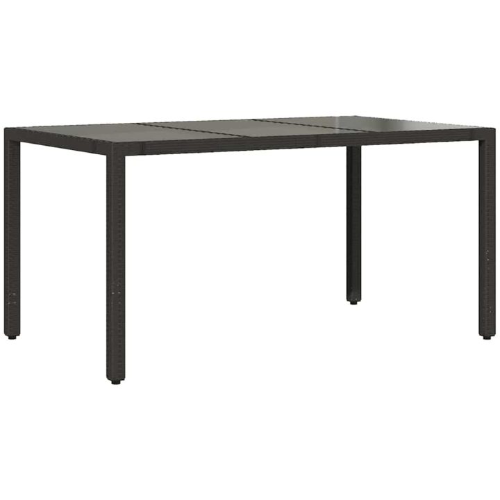 7-delad Trädgårds Matsalsset Svart Poly Rattan vidaXL 6 - Sittplats – bild 5