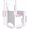 7-delad trädgårdsmatgrupp med kuddar i grått poly-rattan. vidaXL 200 x 80 x 73 cm – miniatyr 9