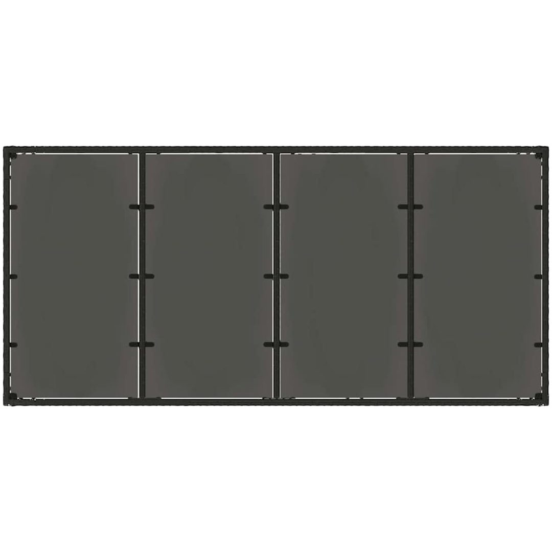 7-delad trädgårdsmatsal svart konstrotting vidaXL 6 - Sitsig – bild 8
