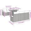 7-delad Trädgårdsoffasett med Kuddar Svart Poly Rattan Akacia vidaXL Medium – miniatyr 10