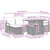 7-delad trädgårdssoffset med kuddar svart poly-rattan akacia vidaXL Stor – miniatyr 12