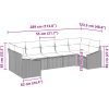 7-delad trädgårdsssofa med dynor Beige Poly Rattan vidaXL 289 x 123.5 x 85 cm – miniatyr 8