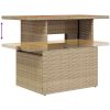 7-delad Trädgårdsssofa Set med Kuddar Beige Poly-Rotting vidaXL Standardstorlek för utomhusseating – miniatyr 12