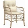 7-delade trädgårdsset med kuddar i beige poly rattan vidaXL 200 x 80 x 73 cm – miniatyr 5