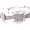 7-delade utemöbelsoffset med kuddar svart poly-rattan vidaXL Stor – miniatyr 11