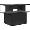 7-delade utemöbelsoffset med kuddar svart poly-rattan vidaXL Stor – miniatyr 10