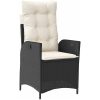 7 delar matgrupp för trädgården med kuddar - svart poly-rattan vidaXL 200 x 80 x 73 cm – miniatyr 6