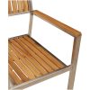 7 Delar Trädgårds Matgrupp Solid Teakträ vidaXL Stor – miniatyr 11