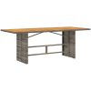 7 Delar Trädgårdsdining Set Grå Poly Rattan Akacia vidaXL 6 - Sits – miniatyr 5