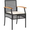 7 Delar Trädgårdsmatgrupp med kuddar, grå poly rattan vidaXL 200 x 80 x 73 cm – miniatyr 6
