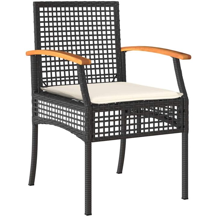 7 Delar Trädgårdsmatgrupp med kuddar, grå poly rattan vidaXL 200 x 80 x 73 cm – bild 6