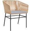 7 Delar Trädgårdsmatsalsset Med Kuddar Brun Poly Rattan vidaXL 200 x 80 x 73 cm – miniatyr 5