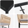7 Delar Trädgårdsmatsalsset Med Kuddar Brun Poly Rattan vidaXL 200 x 80 x 73 cm – miniatyr 7