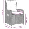 7 Delar Trädgårdsmatset Ljusgrå Poly Rattan vidaXL 6 - Sits – miniatyr 8