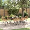 7 Delars Matgrupp i Brun Poly Rattan vidaXL 200 x 80 x 73 cm – miniatyr 1
