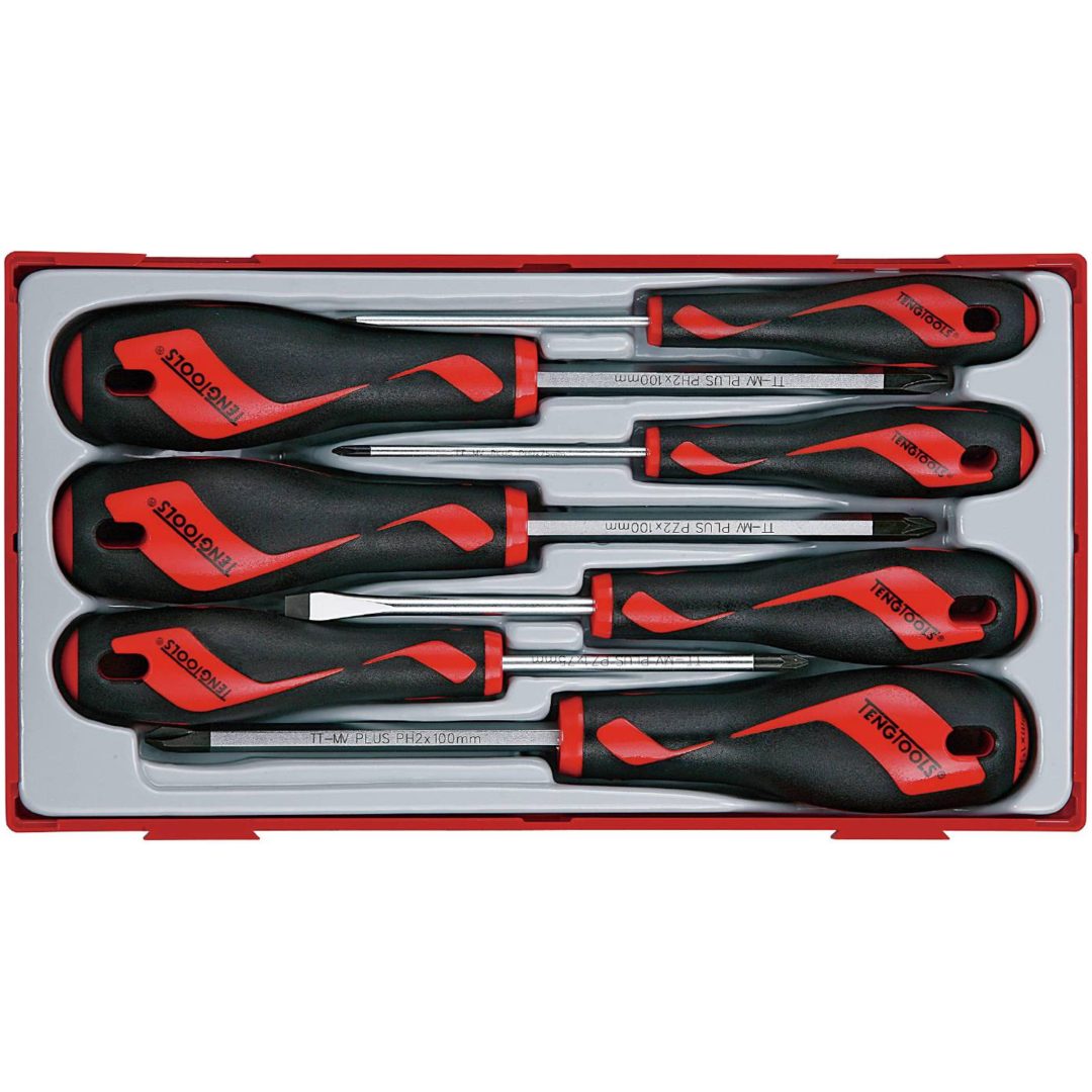 7 delars Skruvmejselsats TT917N Teng Tools SKRUVMEJSELSATS 7 DELAR TT917N