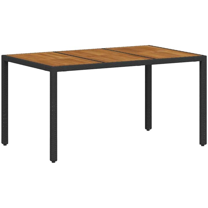 7-delars Trädgårds-Dining Set Svart Poly Rattan vidaXL 6 - Sits – bild 5
