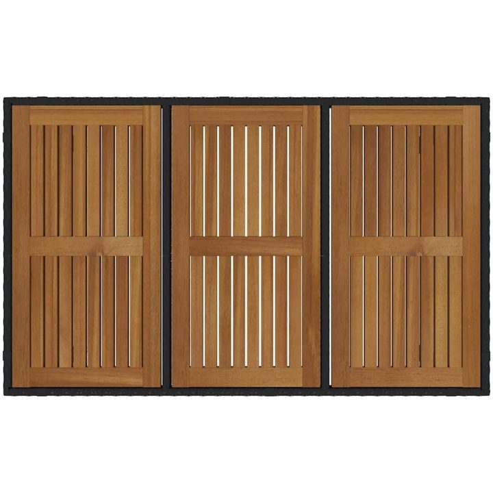 7-delars Trädgårds-Dining Set Svart Poly Rattan vidaXL 6 - Sits – bild 8
