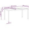 7-delars trädgårds-matplatsset med kuddar - svarta, i poly rattan vidaXL 200 x 80 x 73 cm – miniatyr 10