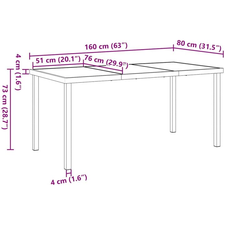 7-delars trädgårds-matplatsset med kuddar - svarta, i poly rattan vidaXL 200 x 80 x 73 cm – bild 10