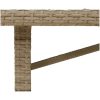 7 Delars Trädgårds matsalsset Beige Poly Rattan vidaXL Large – miniatyr 12