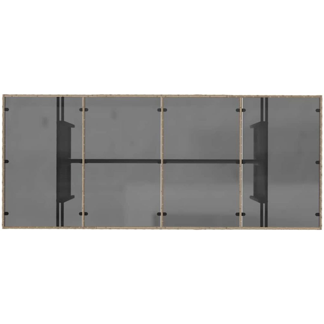 7 Delars Trädgårds matsalsset Beige Poly Rattan vidaXL Large – bild 8
