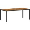 7-delars trädgårds matsalsset svart poly rattan akacia vidaXL 6 - Sits – miniatyr 5