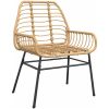 7-delars Trädgårds Matset, Brunt av Poly Rattan vidaXL 200 x 80 x 73 cm – miniatyr 5