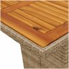 7 delars trädgårds middagsset beige poly rotting vidaXL Large – miniatyr 11