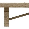 7 delars trädgårds middagsset beige poly rotting vidaXL Large – miniatyr 12