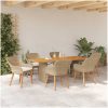 7 delars trädgårds middagsset beige poly rotting vidaXL Large – miniatyr 4