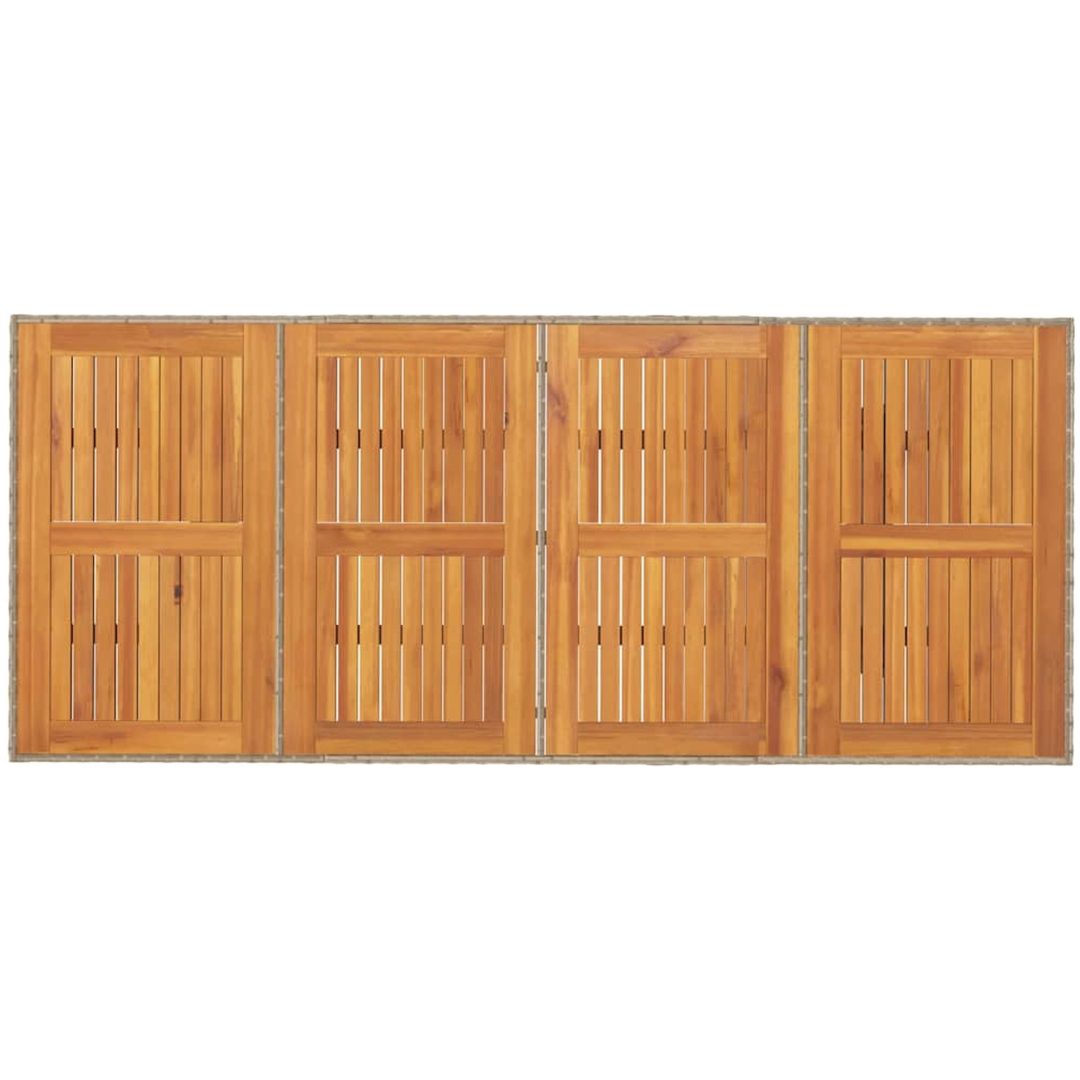7 delars trädgårds middagsset beige poly rotting vidaXL Large – bild 8