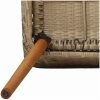 7 delars trädgårds middagsset beige poly rotting vidaXL Large – miniatyr 9