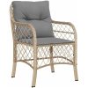 7 Delars Trädgårds Middagsset Med Kuddar i Beige Poly Rattan vidaXL 200 x 80 x 73 cm – miniatyr 6