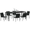 7-delars trädgårdsbordset med kuddar, svart poly-rattan vidaXL 56 x 59 x 84 cm – miniatyr 3