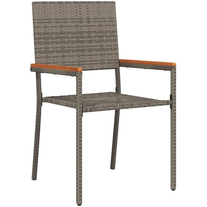 7-delars trädgårdsdining set grå poly rotting vidaXL 6 - Sits – bild 6